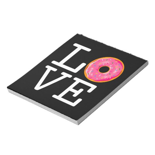 Donut Liebe Notizblock (Rotiert)