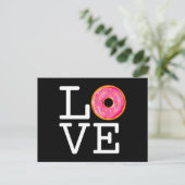 Donut Liebe Postkarte (Stehend Vorderseite)