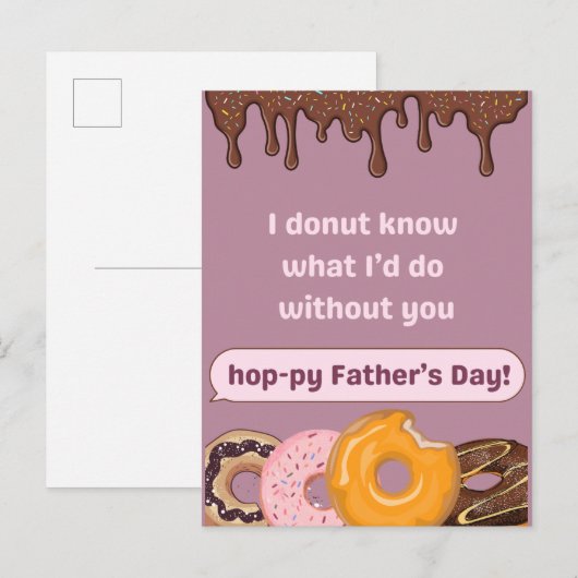 Donut Limited Father's Day Edition Einladungspostkarte (Vorne/Hinten)