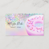 Donut-Logo falscher Pastellglitter Visitenkarte (Vorderseite)