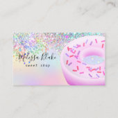 donut logo faux pastel glitter  visitenkarte (Vorderseite)