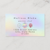 donut logo pastel colors background visitenkarte (Rückseite)