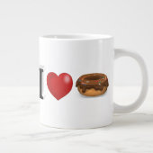 Donut Lover Hälfte Jumbo-Tasse (Rechts)