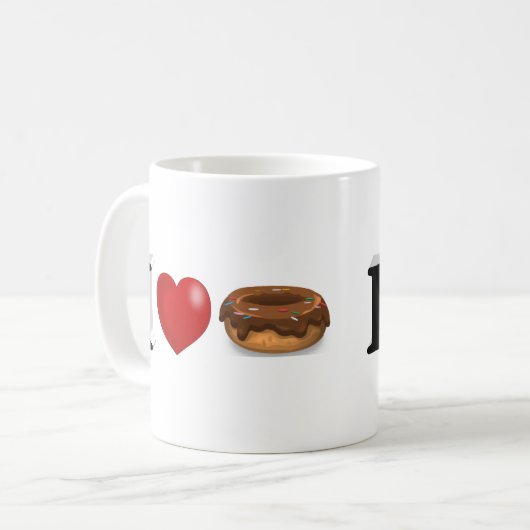 Donut Lover Hälfte Kaffeetasse (Vorderseite Links)