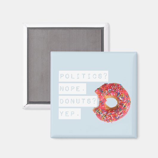 Donut Lover Magnet Blue (Vorderseite/Rückseite)