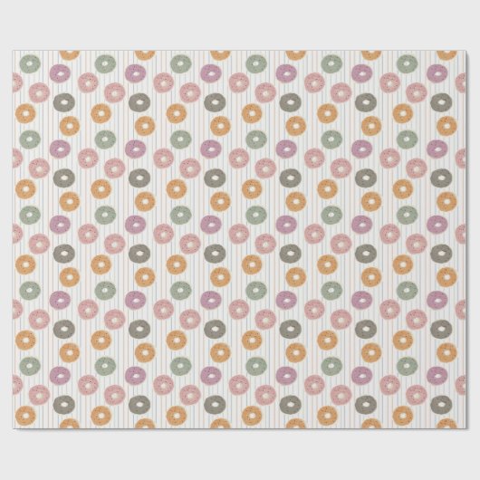 Donut Lover Muster - Pastellfarben, Sprinkles & St Geschenkpapier (Flach)