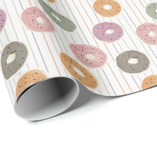 Donut Lover Muster - Pastellfarben, Sprinkles & St Geschenkpapier (Rolleneckpunkt)