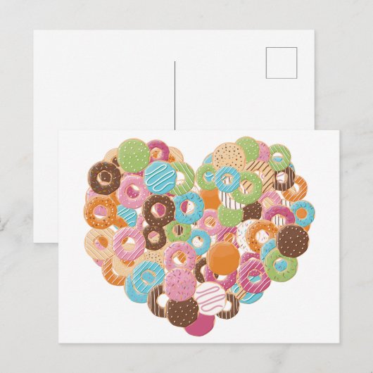 Donut Lover Postkarte (Vorne/Hinten)