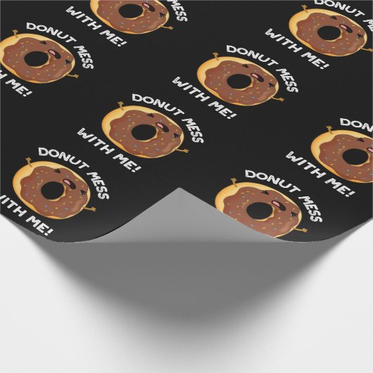 Donut Mess mit mir lustige Lebensmittel Puppe dunk Geschenkpapier (Ecke)