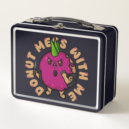 Donut mich mit mir metall brotdose (Vorderseite)