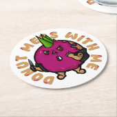 Donut mich mit mir runder pappuntersetzer (Angewinkelt)