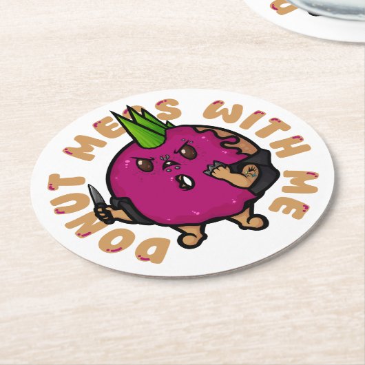 Donut mich mit mir runder pappuntersetzer (Angewinkelt)