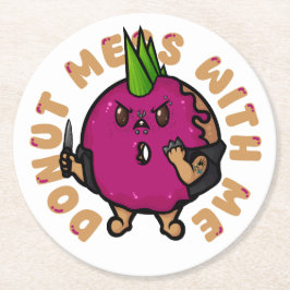 Donut mich mit mir runder pappuntersetzer