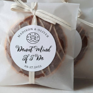 Donut Mind If I Do Heart Sprinkle Hochzeitsgeschen Runder Aufkleber