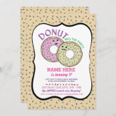 Donut Miss das Party Geburtstag Einladung Doughnut (Vorne/Hinten)