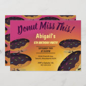 Donut Miss Diese Schokolade mattierter Geburtstag Einladung (Vorne/Hinten)