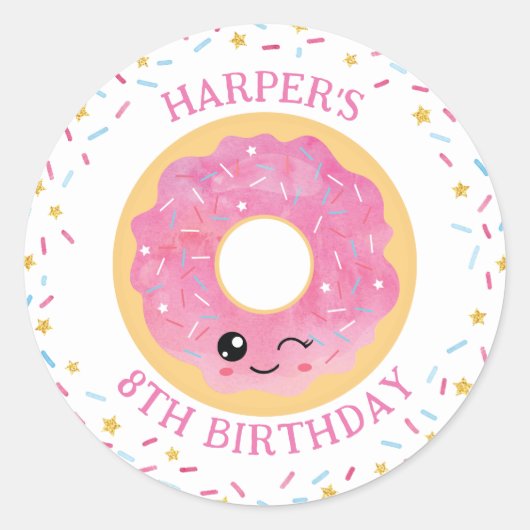 Donut Miss Out Runder Aufkleber (Vorderseite)