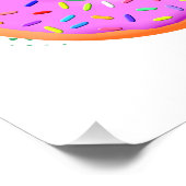 Donut mit Augen und Falten Santas Hut Zeichnend Fotodruck (Ecke)