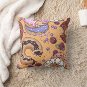 Donut mit beißender Abbildung Kissen (Decke)