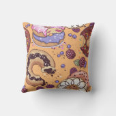 Donut mit beißender Abbildung Kissen (Rückseite)