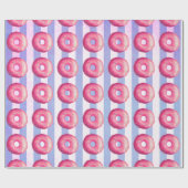 Donut mit rosa Zuckerguss und Sprinklen Geschenkpapier (Flach)