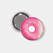 Donut mit rosa Zuckerguss und Sprinklen Magnet (Vorderseite/Rückseite)