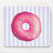 Donut mit rosa Zuckerguss und Sprinklen Mousepad (Vorne)