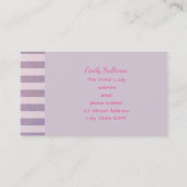 Donut mit rosa Zuckerguss und Sprinklen Visitenkarte (Rückseite)