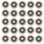 Donut mit Schokolade Zuckerguss und Sprinklen Aufkleber (Vorderseite)