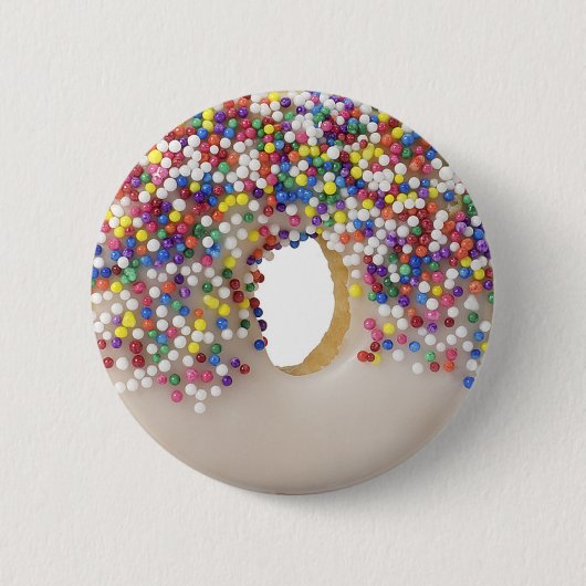 Donut mit Sprinklen Button (Vorderseite)