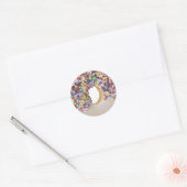 Donut mit Sprinklen Runder Aufkleber (Umschlag)