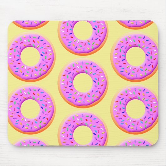 Donut mit Sprinklen Zeichnend Muster Mousepad (Vorne)