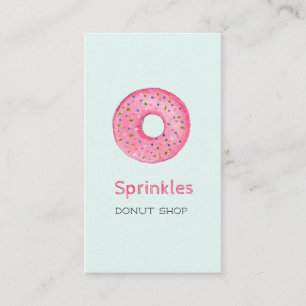 Donut mit Streuseln Donut Shop Visitenkarte