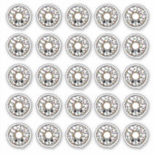 Donut mit Zuckerguss und Sprinklen Aufkleber (Vorderseite)