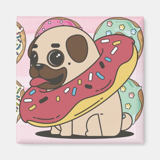 Donut Mops Magnet (Vorne)