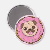 Donut Mops Magnet (Vorderseite/Rückseite)