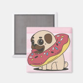 Donut Mops Magnet (Vorderseite/Rückseite)