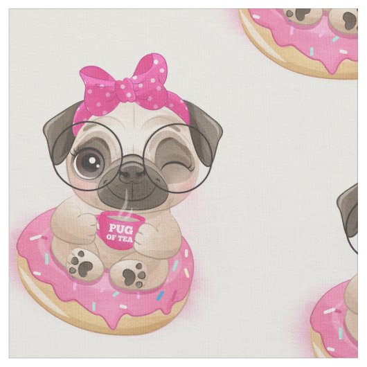 Donut Mops Stoff (Nahaufnahme)