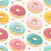 Donut-Muster Aufkleber (Vorderseite)