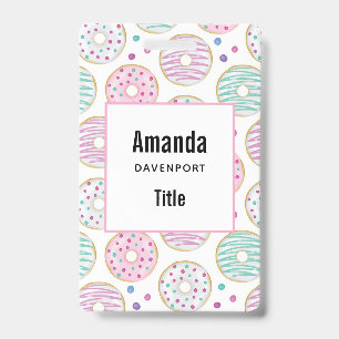 Donut-Muster Cute Farbige Ausweis