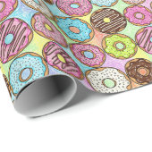 Donut-Muster Geschenkpapier (Rolleneckpunkt)