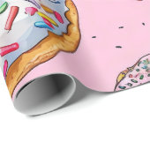Donut-Muster Geschenkpapier (Rolleneckpunkt)