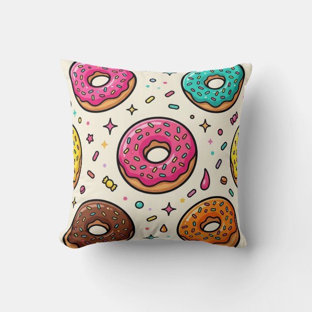 Donut-Muster Kissen (Vorderseite)