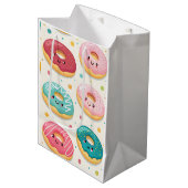 Donut-Muster Mittlere Geschenktüte (Vorderseite Schrägansicht)
