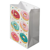 Donut-Muster Mittlere Geschenktüte (Rückseite Schrägansicht)