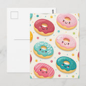 Donut-Muster Postkarte (Vorne/Hinten)