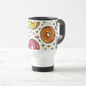 Donut-Muster-Reise-/Pendler-Tasse Reisebecher (VorderseiteRechts)