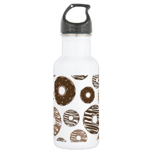 Donut-Muster, Schokoladen-Donuts, Karamell-Donuts Edelstahlflasche