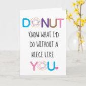Donut Niece Valentinstag Karte (Gelbe Blume)