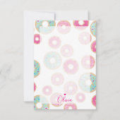 DONUT NOTE PAPER niedliche farbenfrohe Lehrer dank Einladung (Vorderseite)